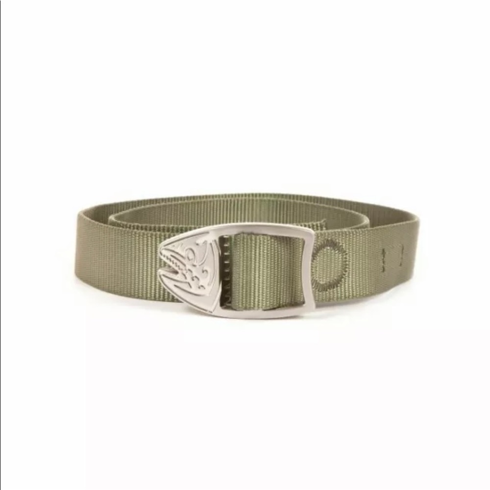 NEW FISHPOND TRUCHA WEBBING BELT IN SAGE GREEN COLOR